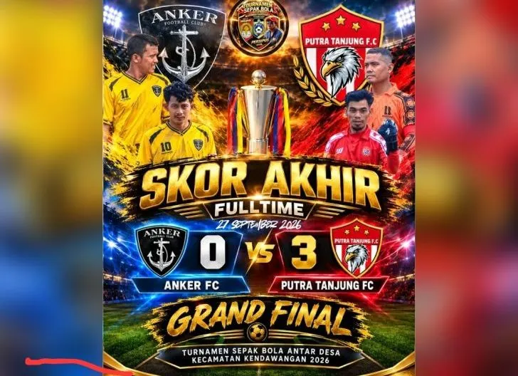 kenang tokoh olahraga H. Pusar Rajali, turnamen sepak bola antar desa kecamatan kendawangan 2026
