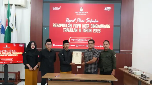 KPU Singkawang Tetapkan 179.371 Pemilih pada PDPB Triwulan III 2026